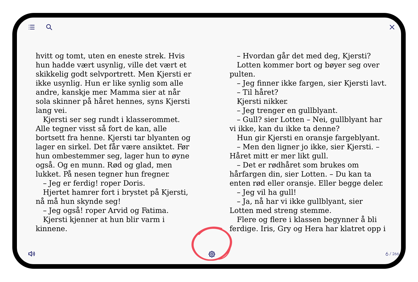 Leseinnstillinger 2